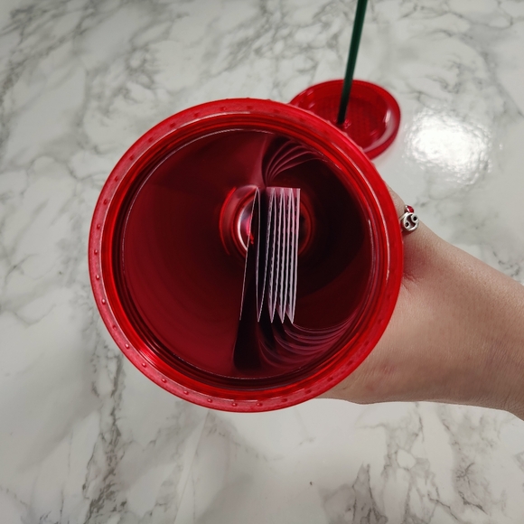 2022 Starbucks x Disneyland Christmas Red Green Ombre Studded Tumbler - Picture 6 of 7